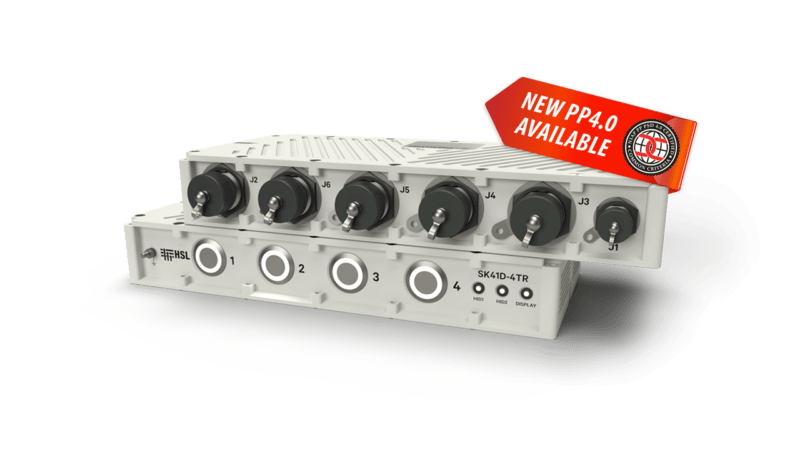 Secure rugged 4-Port KVM Switch - SK41D-4TR